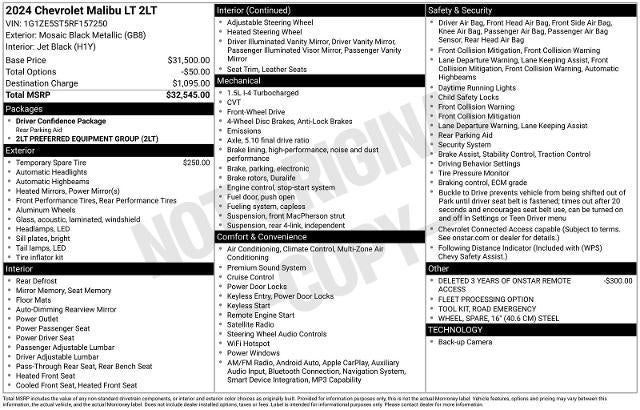 2024 Chevrolet Malibu 2LT
