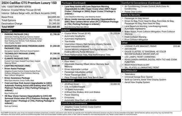 2024 Cadillac CT5 Premium Luxury