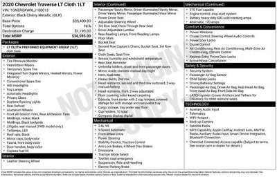 2020 Chevrolet Traverse LT Cloth