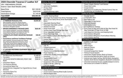 2020 Chevrolet Traverse LT Leather