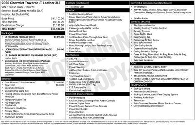 2020 Chevrolet Traverse LT Leather