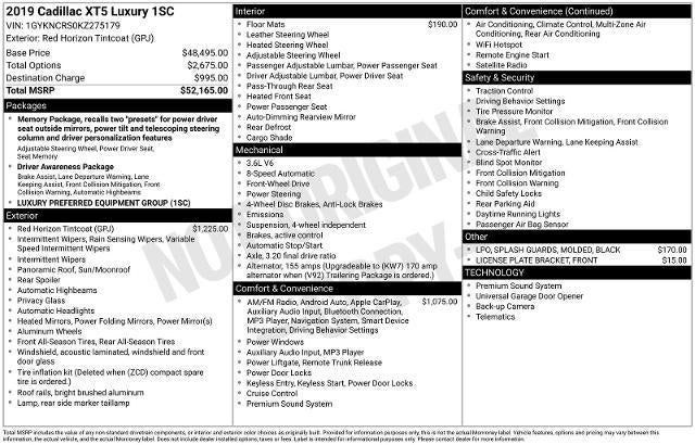 2019 Cadillac XT5 Luxury FWD