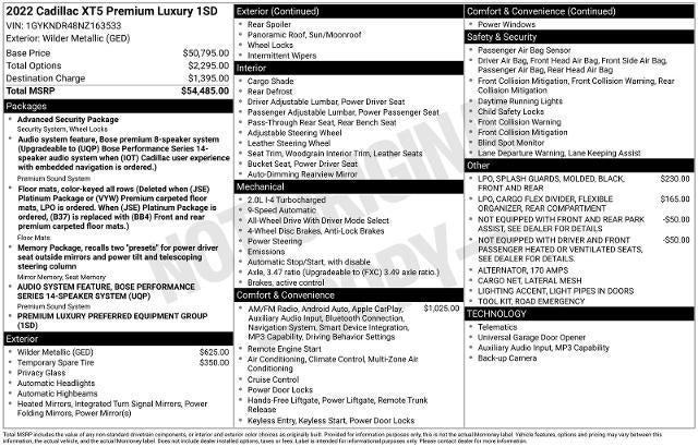 2022 Cadillac XT5 Premium Luxury