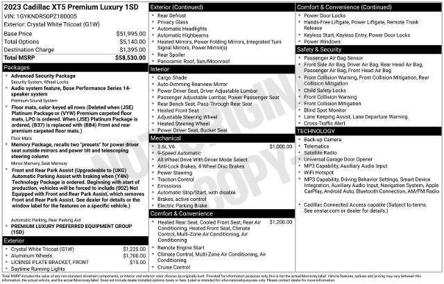 2023 Cadillac XT5 Premium Luxury