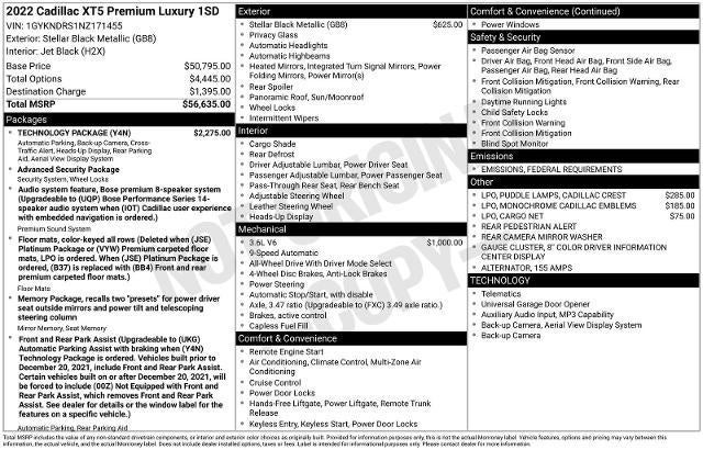 2022 Cadillac XT5 Premium Luxury