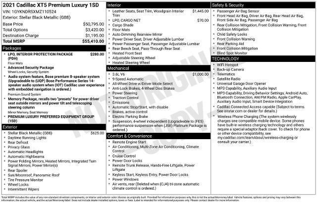 2021 Cadillac XT5 AWD Premium Luxury