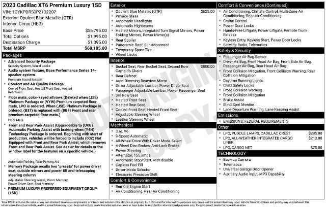 2023 Cadillac XT6 Premium Luxury