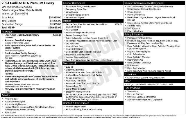 2024 Cadillac XT6 Premium Luxury