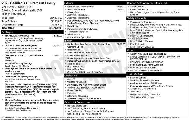 2025 Cadillac XT6 Premium Luxury