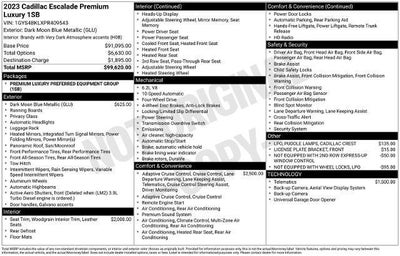 2023 Cadillac Escalade Premium Luxury