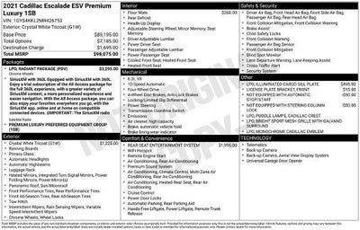 2021 Cadillac Escalade ESV Premium Luxury