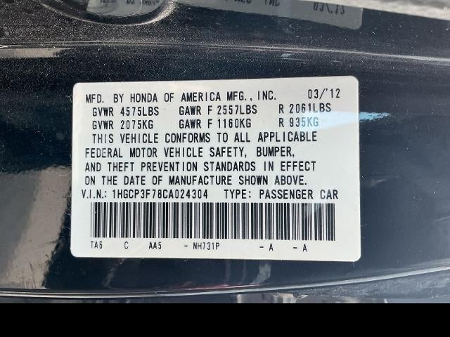 2012 Honda Accord Sdn EX