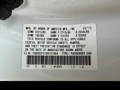 2013 Honda Accord Sdn EX-L