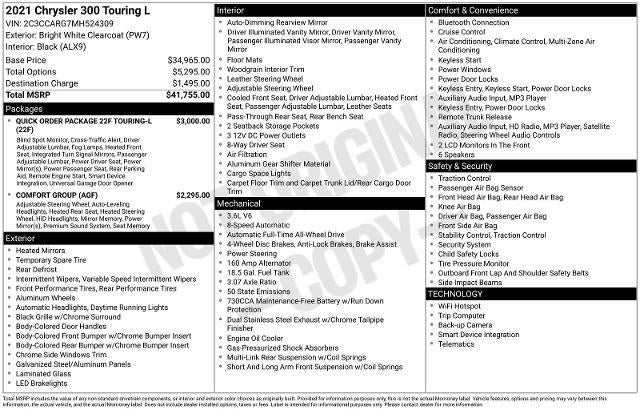 2021 Chrysler 300 Touring L