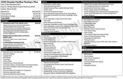 2020 Chrysler Pacifica Touring L Plus