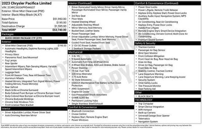 2023 Chrysler Pacifica Limited