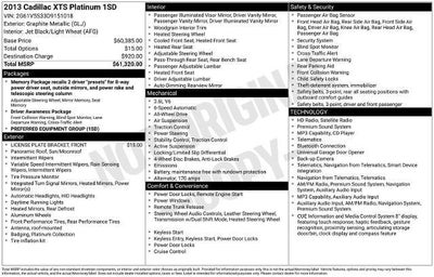 2013 Cadillac XTS Platinum