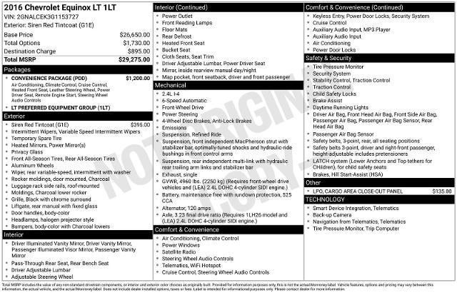2016 Chevrolet Equinox LT