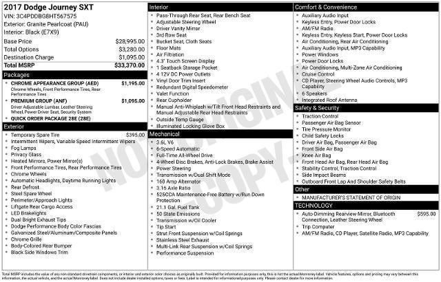 2017 Dodge Journey SXT