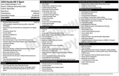 2025 Honda HR-V Sport