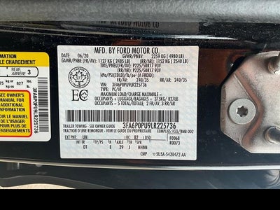 2020 Ford Fusion Energi SEL