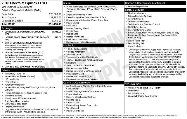 2018 Chevrolet Equinox LT