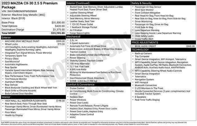 2023 Mazda Mazda CX-30 2.5 S Premium Package