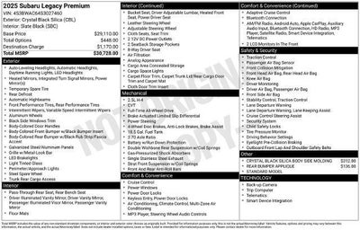 2025 Subaru Legacy Premium