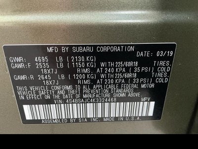 2019 Subaru Outback Limited