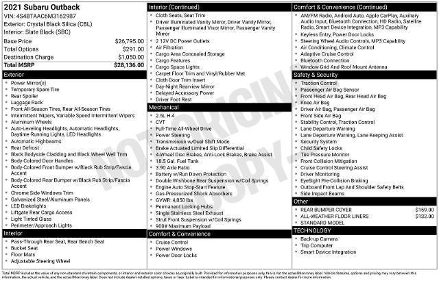 2021 Subaru Outback Base