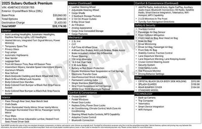 2025 Subaru Outback Premium