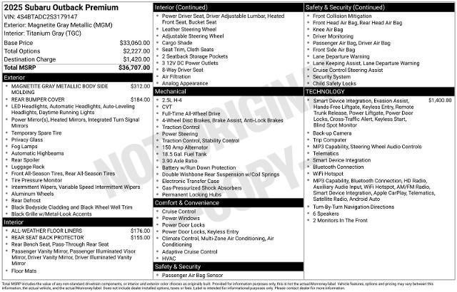 2025 Subaru Outback Premium