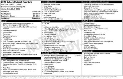 2025 Subaru Outback Premium