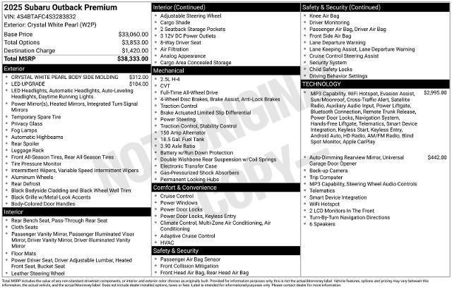 2025 Subaru OUTBACK Base
