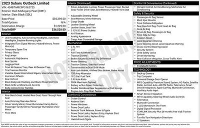 2023 Subaru Outback Limited