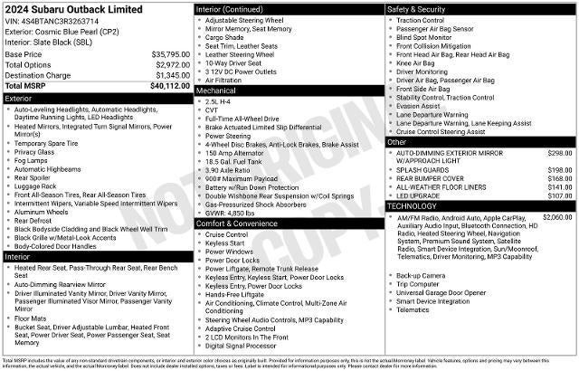 2024 Subaru Outback Limited
