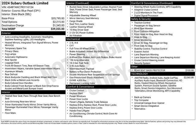 2024 Subaru Outback Limited