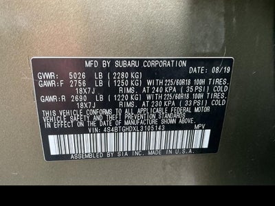 2020 Subaru Outback Onyx Edition XT
