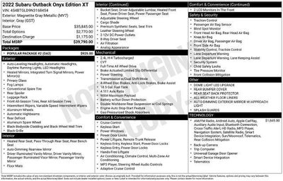 2022 Subaru Outback Onyx Edition XT