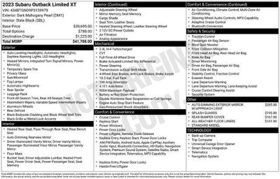 2023 Subaru Outback Limited XT