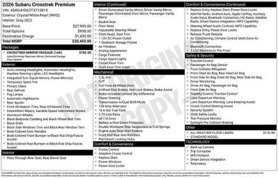 2026 Subaru Crosstrek Premium