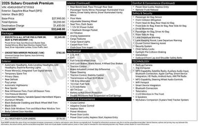 2026 Subaru Crosstrek Premium