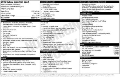 2025 Subaru Crosstrek Sport