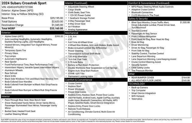 2024 Subaru Crosstrek Sport