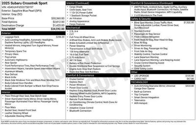 2025 Subaru Crosstrek Sport