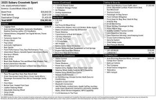 2025 Subaru Crosstrek Sport