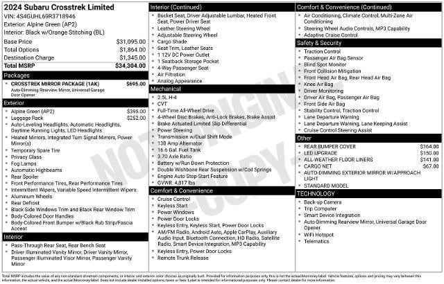 2024 Subaru Crosstrek Limited