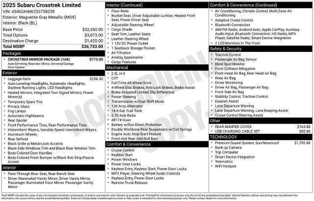 2025 Subaru Crosstrek Limited