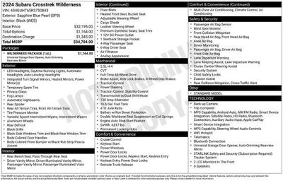 2024 Subaru Crosstrek Wilderness