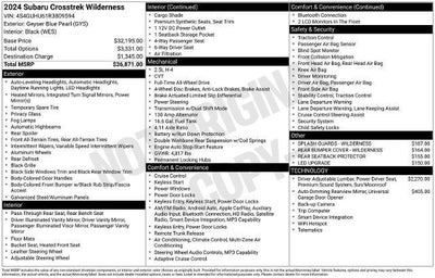 2024 Subaru Crosstrek Wilderness